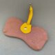Range Lunettes Pochette Souple en Cuir Rose et Jaune