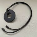 Bijou Porte-Lunettes Anneau Collier avec lien en Cuir Noir