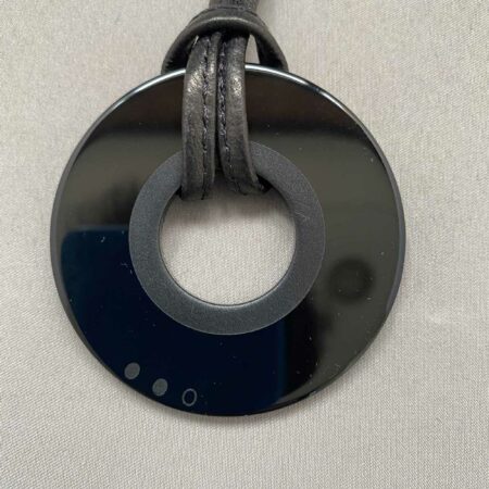 Bijou Porte-Lunettes Anneau Collier avec lien en Cuir Noir