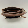 Sac en Cuir Façon Python Marron avec sa bandoulière et sa ceinture assortie