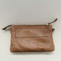 Sac en Cuir Façon Python Marron avec sa bandoulière et sa ceinture assortie