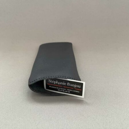 Etui à Lunettes Jacques Durand Cuir Noir Souple Opticien Stéphanie Danjou
