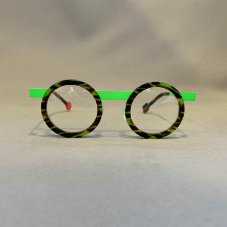 Lunettes de Vue Be Gipsy de la Marque Sabine Be Coloris Ecaille Vert Fluo Opticien Stéphanie Danjou Cambrai