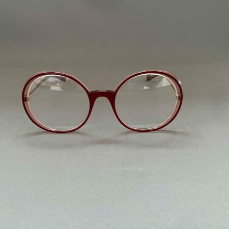 Lunettes de Vue Iris de la Marque Caroline Abram Coloris Rouge et Rose Opticien Stéphanie Danjou Cambrai