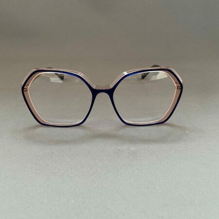 Lunettes de Vue Ivy de la Marque Caroline Abram Coloris Bleu marine Rosé Opticien Stéphanie Danjou Cambrai