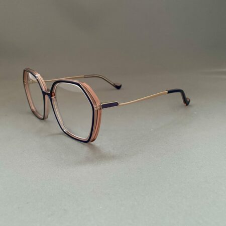 Lunettes de Vue Ivy de la Marque Caroline Abram Coloris Bleu marine Rosé Opticien Stéphanie Danjou Cambrai