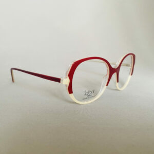 Lunettes de Vue Jalousie Femme De la Marque Lafont Coloris Rouge Beige Opticien Stéphanie Danjou Cambrai