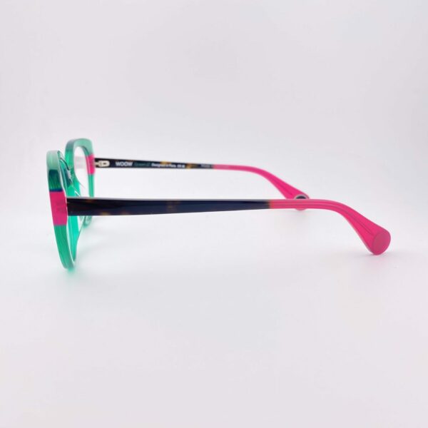 Lunettes De Vue Woow Modèle Shine On 1 Coloris Vert Transparent Rose – Image 7