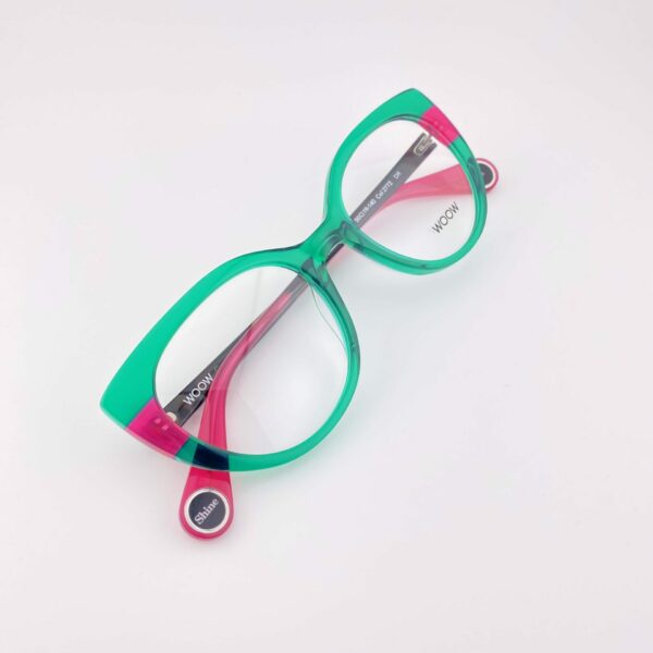Lunettes De Vue Woow Modèle Shine On 1 Coloris Vert Transparent Rose – Image 4