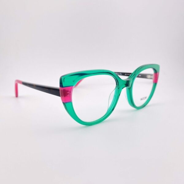 Lunettes De Vue Woow Modèle Shine On 1 Coloris Vert Transparent Rose – Image 3
