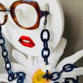 Chaîne de lunettes Sabine Be Modèle Be Pretty Chain Coloris Bleu Marine Opticien Stéphanie Danjou Cambrai