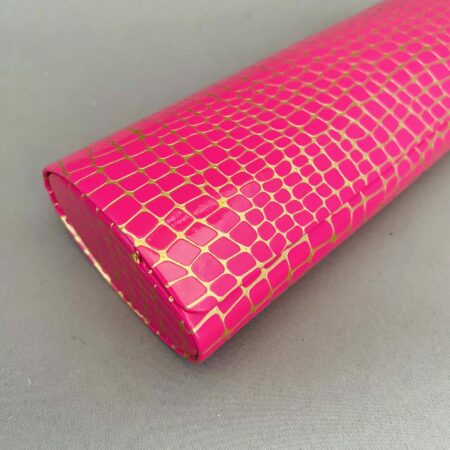 Etui à Lunettes Pépite De La Marque L'Atelier Du Vieux Bourg Rose Doré Effet Croco