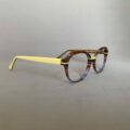 Lunettes de Vue De la Marque Wissing Modèle 3411 Coloris Marron Jaune Multicolore – Monture Unique Opticien Stéphanie danjou Cambrai