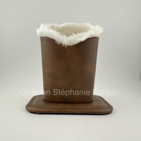 Etui à lunettes à poser Coloris Marron Opticien Stéphanie Danjou