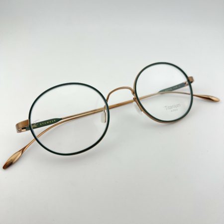 Lunettes De Vue De La Marque Talla Eyewear Titane Modèle Anice Coloris Vert Foncé-Doré