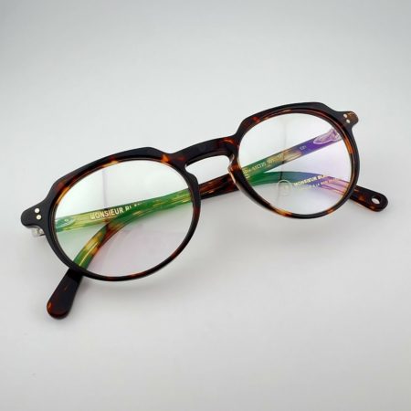 Lunettes de Vue De La Marque Monsieur Blanc Modèle Thierry Coloris Marron Ecaille