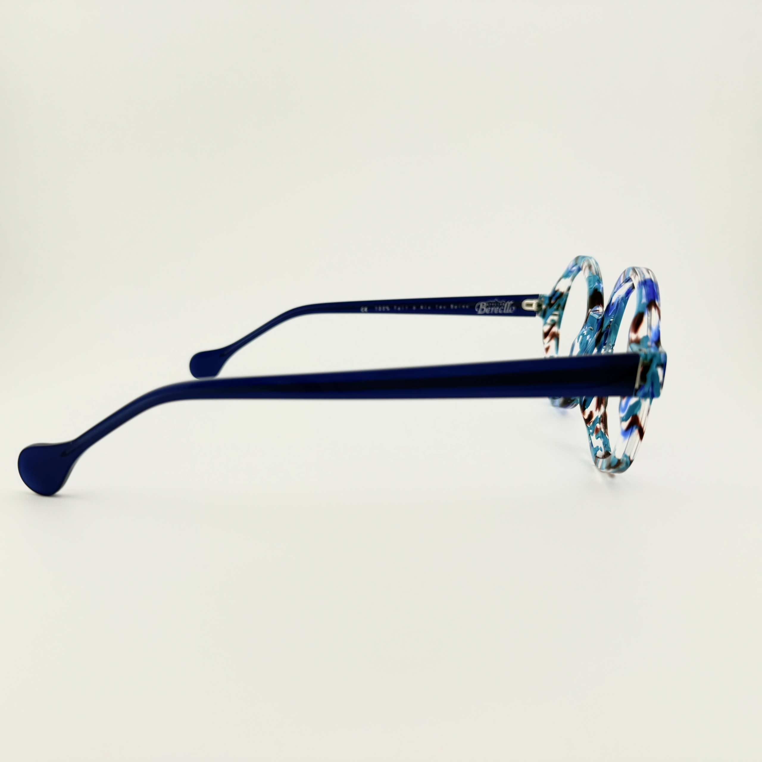 Lunettes De Vue Berecllo Modèle Arclusaz Coloris Ecaille Bleu