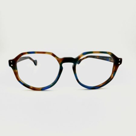 Lunettes De Vue Berecllo Modèle Burgain Coloris Ecaille Bleu