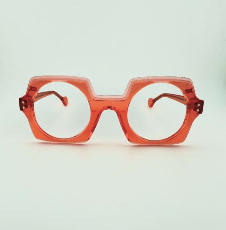 Lunettes De Vue Berecllo Modèle Gardiola Coloris Rose Orangé
