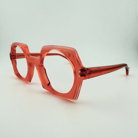 Lunettes De Vue Berecllo Modèle Gardiola Coloris Rose Orangé