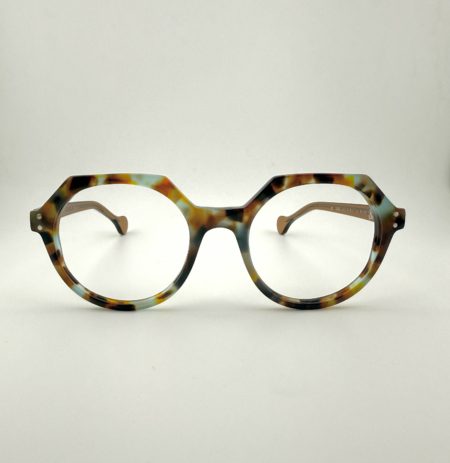 Lunettes De Vue Berecllo Modèle Merles Coloris Ecaille Bleu Ciel