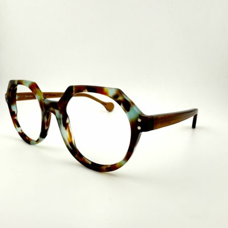 Lunettes De Vue Berecllo Modèle Merles Coloris Ecaille Bleu Ciel