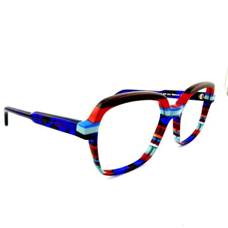 Lunettes de Vue De la Marque Wissing Modèle 3479 Coloris Rouge et Bleu - Multicouleurs – Opticien Stéphanie Danjou Cambrai