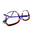 Lunettes de Vue De la Marque Wissing Modèle 3479 Coloris Rouge et Bleu - Multicouleurs – Opticien Stéphanie Danjou Cambrai