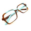 Lunettes de Vue De la Marque Wissing Modèle 3428HA Coloris Marron et Turquoise- Multicouleurs – Opticien Stéphanie Danjou Cambrai