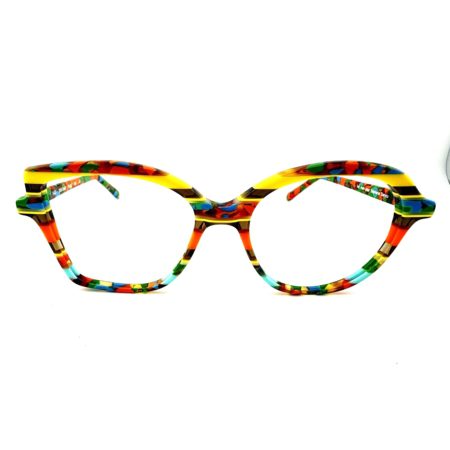 Lunettes de Vue De la Marque Wissing Modèle 3483 Coloris Jaune Orange Vert / Multicolore – Opticien Stéphanie Danjou Cambrai