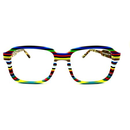 Lunettes de Vue De la Marque Wissing Modèle 3459 Coloris Bleu Jaune Ecaille - Multicouleurs – Opticien Stéphanie Danjou Cambrai