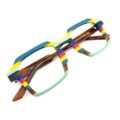 Lunettes de Vue De la Marque Wissing Modèle 3470 Coloris Jaune et Turquoise - Multicouleurs – Opticien Stéphanie Danjou Cambrai