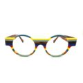 Lunettes de Vue De la Marque Wissing Modèle POUPY 1917/51 Coloris Jaune Marron Bleu Ronde – Opticien Stéphanie Danjou Cambrai