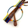 Lunettes de Vue De la Marque Wissing Modèle POUPY 1917/51 Coloris Jaune Marron Bleu Ronde – Opticien Stéphanie Danjou Cambrai