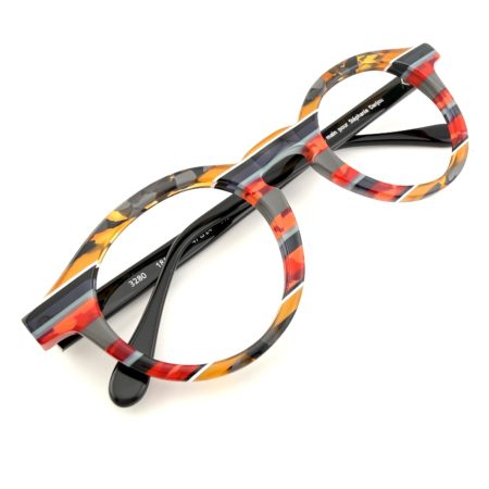 Lunettes de Vue De la Marque Wissing Modèle 3280 Coloris Rouge Noir et Marron- Multicouleurs – Opticien Stéphanie Danjou Cambrai