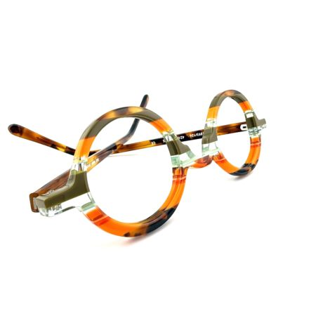 Lunettes de Vue De la Marque Wissing Modèle 3146 Coloris Kaki et Orange- Multicouleurs – Opticien Stéphanie Danjou Cambrai