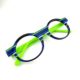 Lunettes de Vue De la Marque Wissing Modèle 3251 Coloris Bleu et Vert Fluo / Multicolore Ronde – Opticien Stéphanie Danjou Cambrai