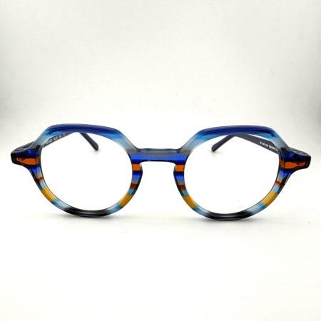 Lunettes de Vue De la Marque Wissing Modèle 3328 Coloris Bleu et Marron- Multicouleurs – Opticien Stéphanie Danjou Cambrai