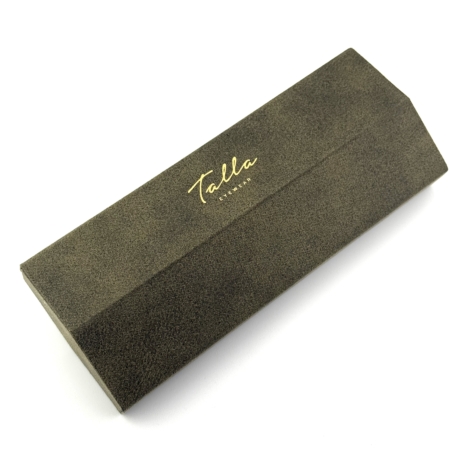 Etui Talla Rigide Vert Effet Nubuk au toucher Opticien Stéphanie Danjou Cambrai